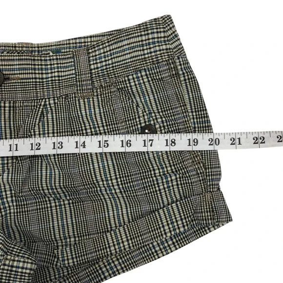 American Eagle Vintage Y2K Low Rise Plaid Print Micro Mini Shorts Size 8 Preppy - Picture 10 of 12